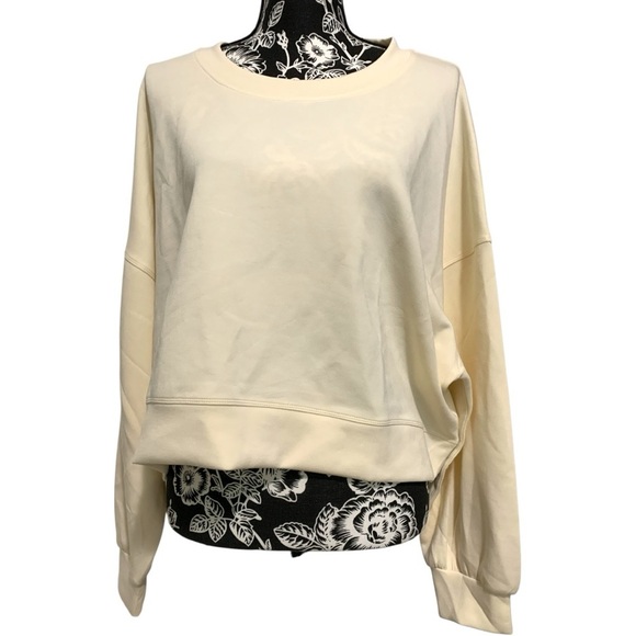 Simply Southern Off White/Cream Cropped Sweatshirt/Top - Picture 1 of 6